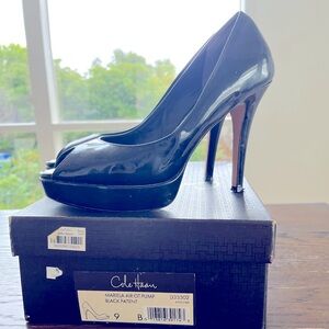 Cole Haan Nike Air Mariela black patent peep toe pump size 9